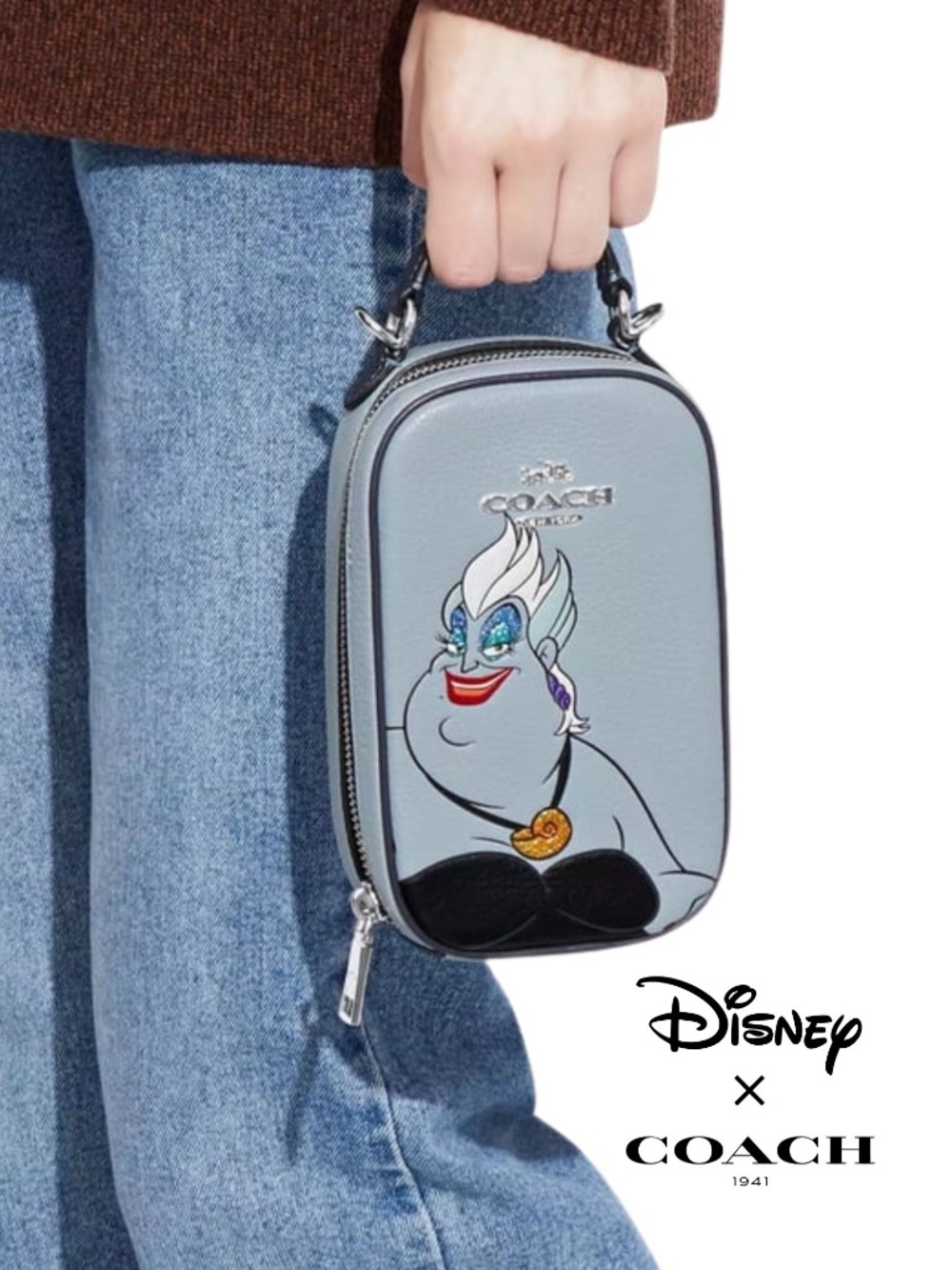 Disney X Coach Eva Phone Crossbody With Ursula Motif - Rare